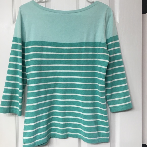 Teal/Green 3/4 Sleeve Sweater - Picture 4 of 5